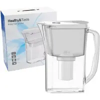 Homelody Wasserfilter Wasserfilterkanne 2,5 L aus lebensmittelechtem Material