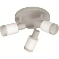 Massive Deckenspot 3x E14 9W Energiespar Grau Glas Deckenlampe Schlafzimmer