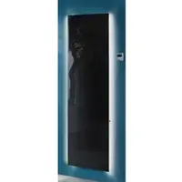 Bemm Design-Elektroheizkörper „Plawa Glas EK“ 49,5 × 180 cm in Schwarz (RAL 9005)
