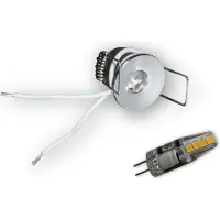C-Light 10er Set - 2W-ME G4 LED Sternchen 30mm chrom (inkl. SCH-30W Trafo)