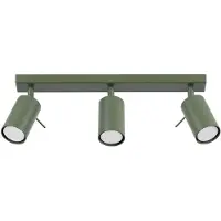 Licht-Erlebnisse Spot Lampe Metall verstellbar Olivgrün GU10 3-flammig länglich Modern Strahler