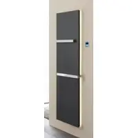 Bemm Design-Elektroheizkörper „Plawa Purline EK“ mit Leistungssteuerung 62,5 × 150 cm in Schwarz (RAL 9005)