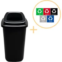 Plafor Sortierbehälter 28l – Recycling – Schwarz