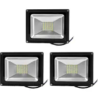 Greenmigo 3X 30W LED Lampe Fluter Scheinwerfer IP65 Warmweiß Schwarz Aluminium Flutlicht Wasserdicht Strahler