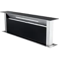 KKT Kolbe Downdraft Dunstabzug 87 cm | Tischabzug versenkbar | Dunstabzugshaube | Edelstahl | schwarzes Glas | Nachlaufautomatik | SensorTouch Bedienung | DRAFT870