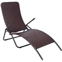 Furnicato Sonnenliege Klappbar Poly Rattan Brown