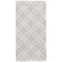 Papstar 250 Servietten "ROYAL Collection" 1/8-Falz 40 cm x 40 cm grau "Circle Flowers" (37375, 5x50 Stück)