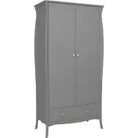 Ebuy24 Simon Kleiderschrank 1 Schublade 2 Türen grau.