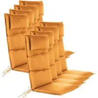 Aspero 8 wasserdichte Stuhlauflagen Hochlehner Sitzpolster