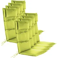 Aspero 8 wasserdichte Stuhlauflagen Hochlehner Sitzpolster