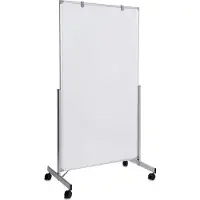 MAUL Mobiles Whiteboard MAULpro easy2move, beidseitig, magnethaftend, Doppel-Lenkrollen, 1000 x 1800 mm