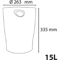 Exacompta 8x Papierkorb Bee Blue »Ecobin«, 26.3x33.5x26.3 cm