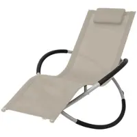Furnicato Sonnenliege Geometrisch Stahl Creme