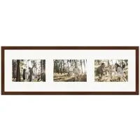 WANDStyle Galerierahmen G950 in Nussbaum-Optik 20 x 60 cm für 3 Bilder im Format 10 x 15 cm