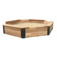 Axi Onno XXL Sandkasten 200 x 200 x 23 cm in Braun/Anthrazit – Mit Sitzbänken – Mit Abdeckplane – 100 % FSC-zertifiziertes Zedernholz – Extra großer Sandkasten für Kinder