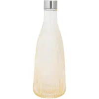 Cosy & Trendy Wasserflasche Mit Deckel Glas 1l Bernsteinfarben H28cm