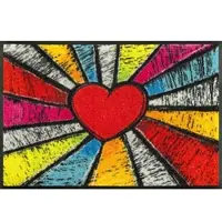 Kleen-Tex Fußmatte "Pop Art Heart" rechteckig 7 mm Höhe