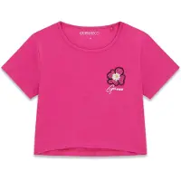 GUESS Mädchen Crop T-Shirt Purple Dragonfruit