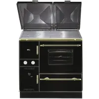 Wamsler wasserf. Küchenofen | K 148 CL | 23 kW | schwarz/gold | rechts