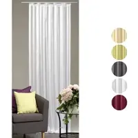 Arsvita Dekoschal Streifen Halbtransparent Universalband 140 cm x 145 cm Weiß