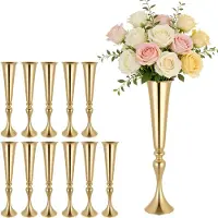 Vevor 12 Stk. Hochzeitsvasen Tafelaufsatz Blumenvasen für Hochzeit 55 cm Hoch