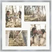 WANDStyle Galerierahmen G950 in Silber 40 x 40 cm für 4 Bilder im Format 13 x 18 cm