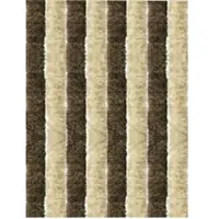 Arsvita Flauschvorhang Flauschgardine Vorhang 120 cm x 200 cm Unistreifen Beige Braun