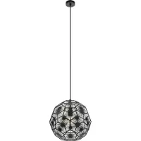 Eglo Schwarze Hängelampe Skoura 1 Ø 41cm