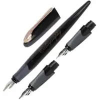 ONLINE USV-Systeme Online Kalligraphie-Stift Air Best Writer Set, Black Rose, Füller mit 3 Federn