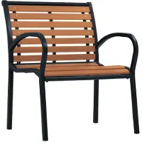 vidaXL Gartenstühle 2 Stk. Stahl und WPC Schwarz und Braun