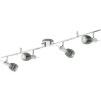 Eglo Deckenlampe Spico, Deckenstrahler, Stahl, Kunststoff in chrom, silber, E14 Fassung