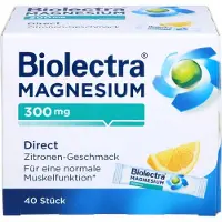 Hermes Arzneimittel GmbH Biolectra Magnesium 300 mg direct Zitronengeschmack Pellets in Sticks, 40 St. Beutel