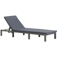 Furnicato Sonnenliege Mit Auflage Poly Rattan Anthrazit