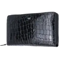 Golden Head Leder Geldbörse Cayenne RFID Protect RV-Damenbörse 2820 Schwarz - Blau Limited