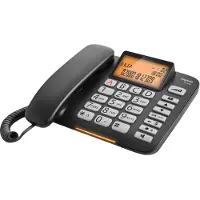 Gigaset DL580, Analoges Telefon, Kabelgebundenes Mobilteil, Freisprecheinrichtung, 99 Eintragungen, Anrufer-Identifikation, Schwarz