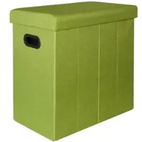 Dune Design DuneDesign Faltbarer Wäschekorb 70 Liter in Leinen-Optik Grün