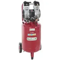 Geotech S-AC50V-10-15C - elektrischer Kompressor - oilless Motor 1.5 PS - 50 Lt leise vertikal