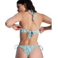 Roxy Bandeau-Bikini-Top "Wildside Paisley", Damen, Gr. L, Cup B, oil grün wildside paisley, Obermaterial: 85% Microfaser, 15% Elasthan;, Bikini-Oberteile Bandeau-Bikini-Top