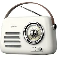 Savio RS-02, Tragbar, Analog, FM, 87,5 - 108 MHz, 3 W, Weiß