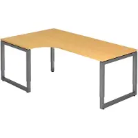 Hjh OFFICE PRO REGO 82 G - 200 x 120 höhenverstellbar Buche/Graphit