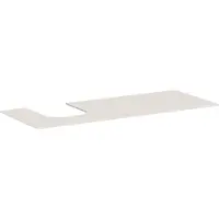 Hansgrohe Xevolos E Konsole, 1 Ausschnitt links, 1370x550mm, für Aufsatzwaschtisch, 54205780, Farbe: Sandbeige Matt