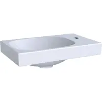 Geberit Acanto Handwaschbecken, 1 Hahnloch rechts, ohne Überlauf, 400x250mm, 500.635.01.8, Farbe: Weiß, mit KeraTect