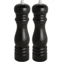 Ib Laursen Salz & Pfeffermühlen Set 2-teilig Schwarz Gewürzmühlen Holz