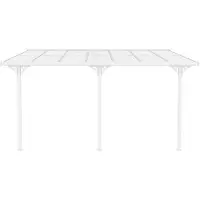Westmann Terrassendach "Bruce 435", weiß, B:435cm T:300cm, Aluminium, Polycarbonat (PC), Terrassenüberdachungen, Terrassendach