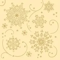 Mank Serviette Airlaid Cristal in Creme, 40 x 40 cm, 50 Stück - stoffähnlich Weihnachten Schneeflocken