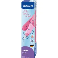 Pelikan Füllhalter (Patronenfüllsystem) Twist Füller für Rechts- und Linkshänder, Berry Pink, Feder