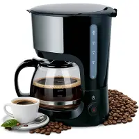 Alpina Kaffeemaschine für Filterkaffee, 750 W – Kaffeemaschine mit wiederverwendbarem Kaffeefilter – Kaffeemaschine mit 1,25-Liter-Glaskanne – 10 Tassen Kaffee pro Brühvorgang –