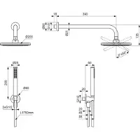 Ideal standard BD389AA Dusch-Bundle Idealrain Kopfbrause