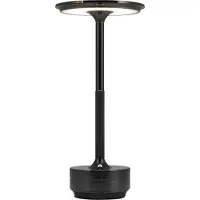 Goliving Horizon Batterie Tischleuchte - Nachttischlampe - Dimmbar - Warmweißes Licht - Energieeffizient - Höhe 27 cm - Schwarz