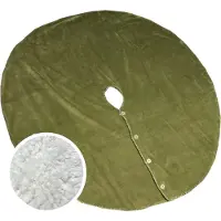 Unique living | Baumrock Coby 110cm Ø avocadogrün | Weihnachtsbaumtuch